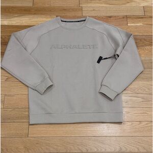 NWT Alphalete tan sweatshirt size large Unisex